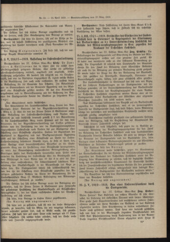 Amtsblatt der landesfürstlichen Hauptstadt Graz 19190410 Seite: 19