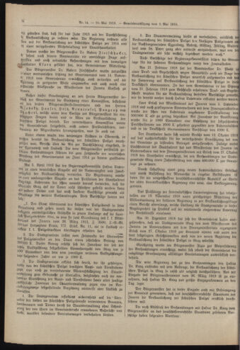 Amtsblatt der landesfürstlichen Hauptstadt Graz 19190520 Seite: 14