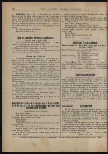 Amtsblatt der landesfürstlichen Hauptstadt Graz 19190720 Seite: 30