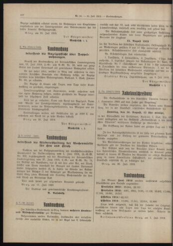 Amtsblatt der landesfürstlichen Hauptstadt Graz 19190731 Seite: 30