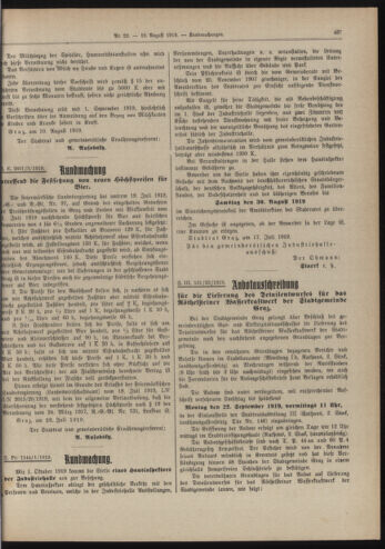 Amtsblatt der landesfürstlichen Hauptstadt Graz 19190810 Seite: 7