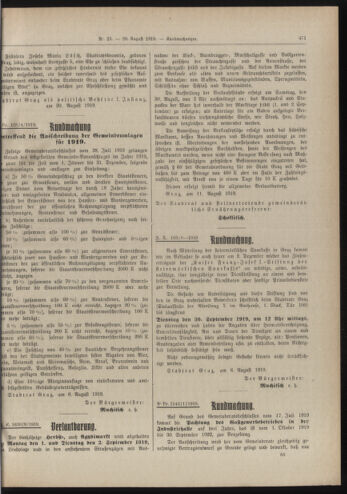 Amtsblatt der landesfürstlichen Hauptstadt Graz 19190820 Seite: 33