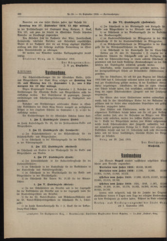 Amtsblatt der landesfürstlichen Hauptstadt Graz 19190910 Seite: 44