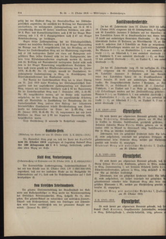 Amtsblatt der landesfürstlichen Hauptstadt Graz 19191031 Seite: 28