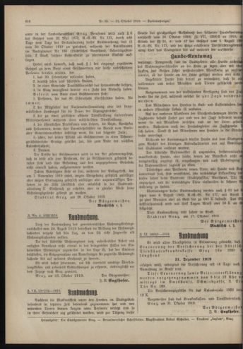 Amtsblatt der landesfürstlichen Hauptstadt Graz 19191031 Seite: 30