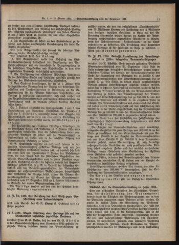 Amtsblatt der landesfürstlichen Hauptstadt Graz 19240115 Seite: 11