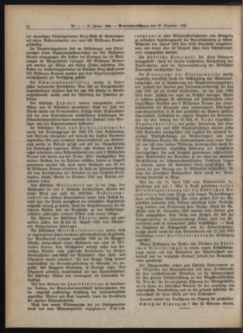 Amtsblatt der landesfürstlichen Hauptstadt Graz 19240115 Seite: 12