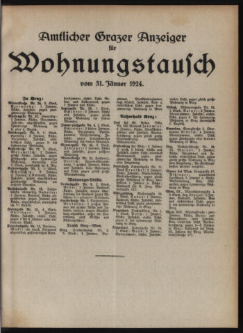 Amtsblatt der landesfürstlichen Hauptstadt Graz 19240131 Seite: 9