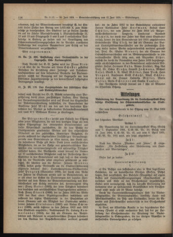 Amtsblatt der landesfürstlichen Hauptstadt Graz 19240630 Seite: 14