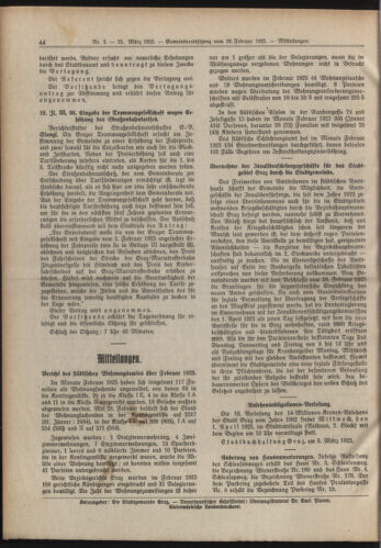 Amtsblatt der landesfürstlichen Hauptstadt Graz 19250315 Seite: 8