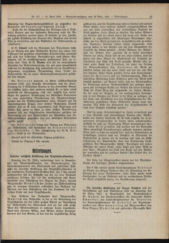 Amtsblatt der landesfürstlichen Hauptstadt Graz 19250415 Seite: 11