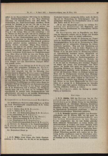 Amtsblatt der landesfürstlichen Hauptstadt Graz 19250415 Seite: 3