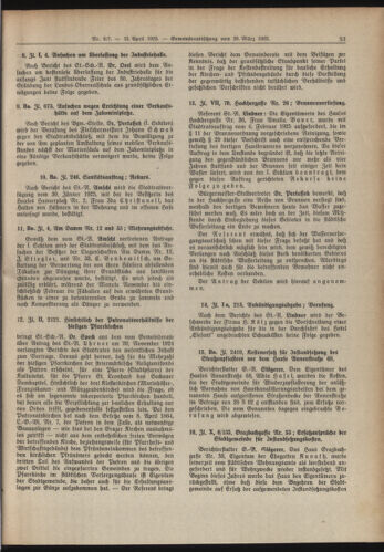 Amtsblatt der landesfürstlichen Hauptstadt Graz 19250415 Seite: 7