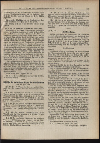 Amtsblatt der landesfürstlichen Hauptstadt Graz 19250630 Seite: 9