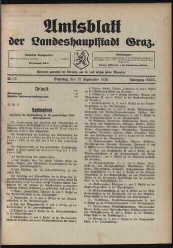 Amtsblatt der landesfürstlichen Hauptstadt Graz