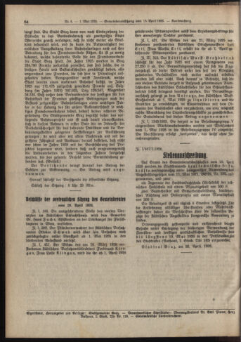 Amtsblatt der landesfürstlichen Hauptstadt Graz 19260501 Seite: 8