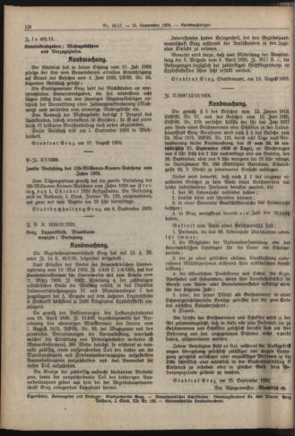 Amtsblatt der landesfürstlichen Hauptstadt Graz 19260915 Seite: 4