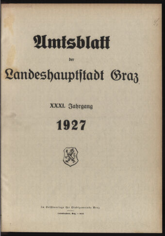 Amtsblatt der landesfürstlichen Hauptstadt Graz 19261231 Seite: 9