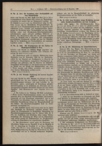 Amtsblatt der landesfürstlichen Hauptstadt Graz 19270115 Seite: 12