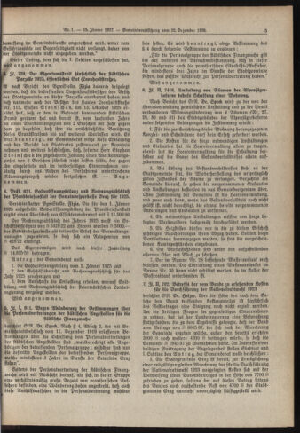 Amtsblatt der landesfürstlichen Hauptstadt Graz 19270115 Seite: 5