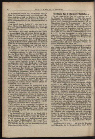 Amtsblatt der landesfürstlichen Hauptstadt Graz 19270430 Seite: 6