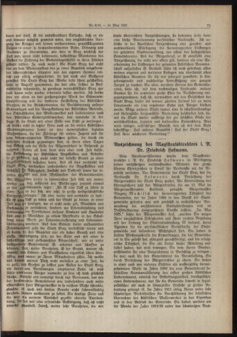 Amtsblatt der landesfürstlichen Hauptstadt Graz 19270531 Seite: 3