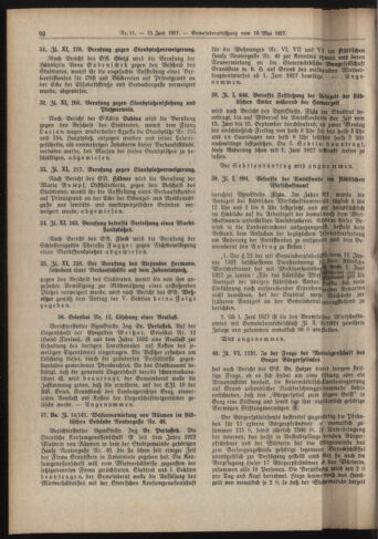 Amtsblatt der landesfürstlichen Hauptstadt Graz 19270615 Seite: 14