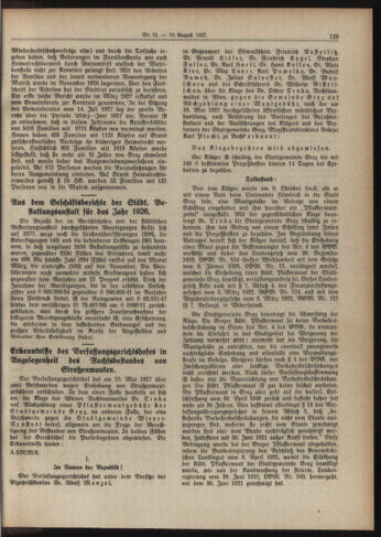 Amtsblatt der landesfürstlichen Hauptstadt Graz 19270815 Seite: 5