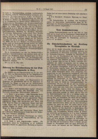 Amtsblatt der landesfürstlichen Hauptstadt Graz 19270815 Seite: 7