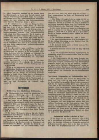 Amtsblatt der landesfürstlichen Hauptstadt Graz 19271015 Seite: 9