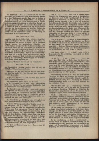 Amtsblatt der landesfürstlichen Hauptstadt Graz 19280115 Seite: 5