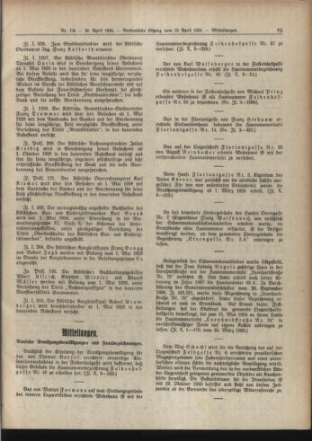 Amtsblatt der landesfürstlichen Hauptstadt Graz 19280430 Seite: 9