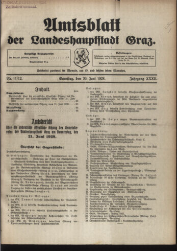 Amtsblatt der landesfürstlichen Hauptstadt Graz