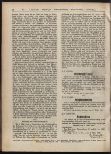 Amtsblatt der landesfürstlichen Hauptstadt Graz 19290315 Seite: 8