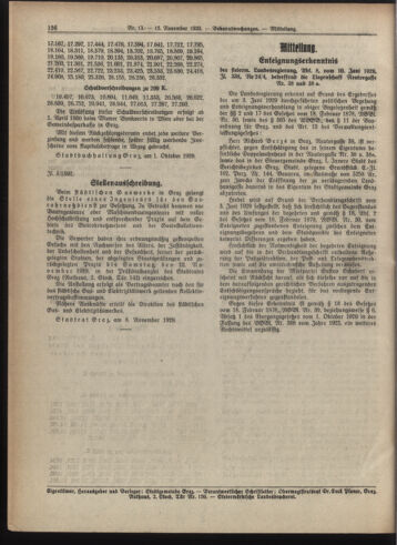 Amtsblatt der landesfürstlichen Hauptstadt Graz 19291115 Seite: 14