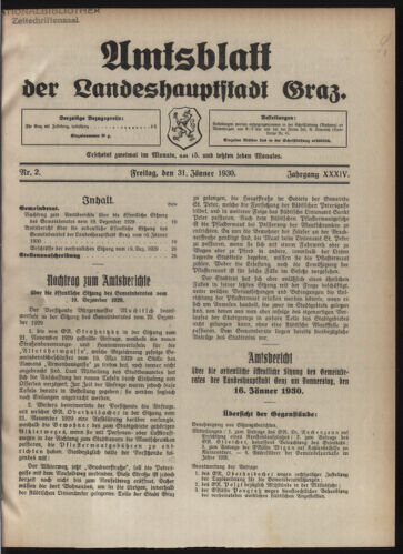 Amtsblatt der landesfürstlichen Hauptstadt Graz