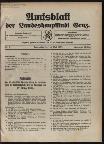 Amtsblatt der landesfürstlichen Hauptstadt Graz