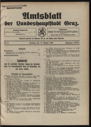 Amtsblatt der landesfürstlichen Hauptstadt Graz