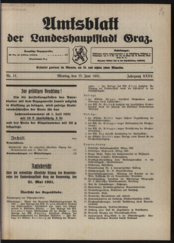 Amtsblatt der landesfürstlichen Hauptstadt Graz