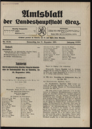 Amtsblatt der landesfürstlichen Hauptstadt Graz