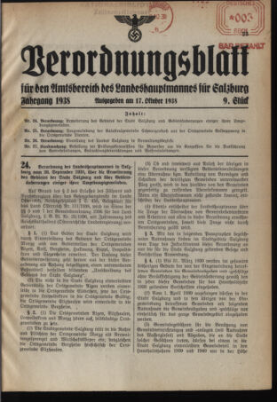 Verordnungsblatt für den Amtsbereich des Landeshauptmannes für Salzburg 19381017 Seite: 1