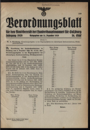 Verordnungsblatt für den Amtsbereich des Landeshauptmannes für Salzburg 19391231 Seite: 7