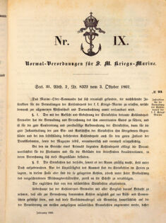 Kaiserlich-königliches Marine-Normal-Verordnungsblatt 18621003 Seite: 1