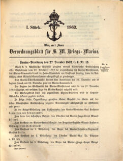 Kaiserlich-königliches Marine-Normal-Verordnungsblatt 18630101 Seite: 1