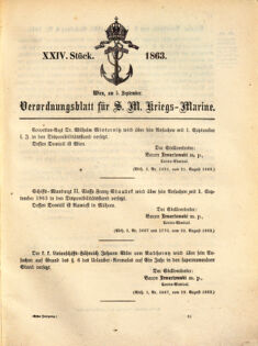 Kaiserlich-königliches Marine-Normal-Verordnungsblatt 18630613 Seite: 1