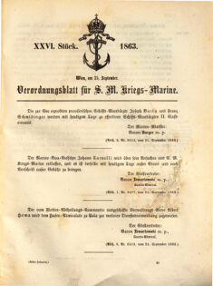 Kaiserlich-königliches Marine-Normal-Verordnungsblatt 18630704 Seite: 1