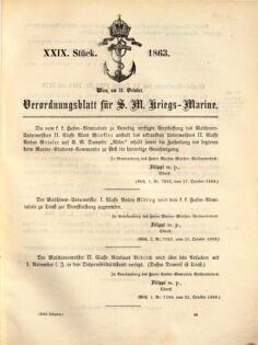 Kaiserlich-königliches Marine-Normal-Verordnungsblatt 18631021 Seite: 1