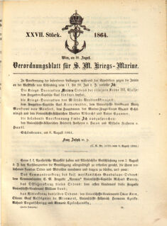 Kaiserlich-königliches Marine-Normal-Verordnungsblatt 18640604 Seite: 1