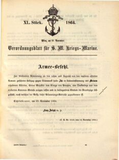 Kaiserlich-königliches Marine-Normal-Verordnungsblatt 18640913 Seite: 1