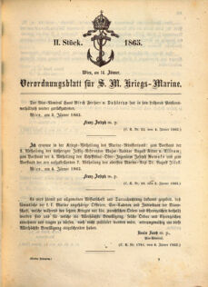 Kaiserlich-königliches Marine-Normal-Verordnungsblatt 18650114 Seite: 1